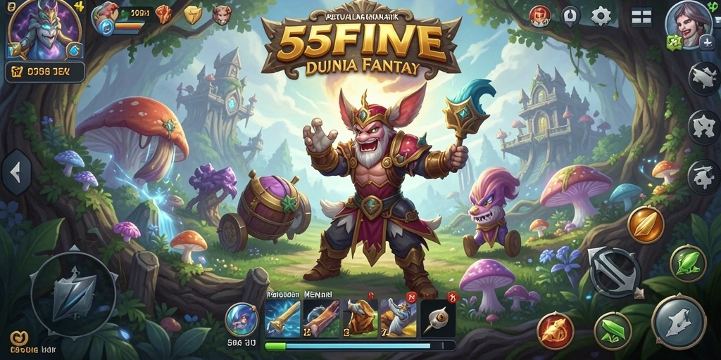 Tampilan gameplay petualangan seru di 55FIVE.