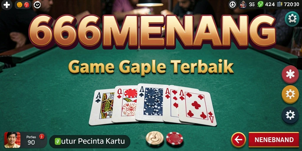 Gameplay seru Gaple dalam 666MENANG dengan grafis menarik.