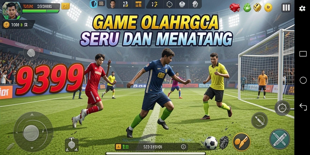 Tangkapan layar utama dari gameplay olahraga 9399 yang menampilkan aksi mendebarkan.