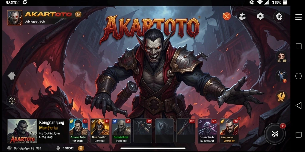 Screenshot gameplay AKARTOTO menampilkan suasana Horror yang mencekam.