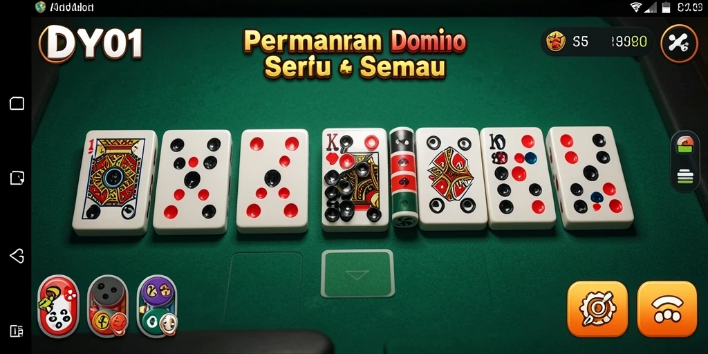 Tampilan permainan Domino di DY01 yang seru dan menantang.