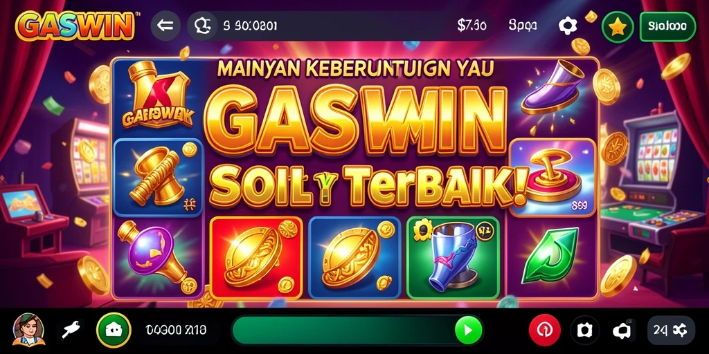 Screenshot utama GASWIN menampilkan momen seru dalam permainan slot.