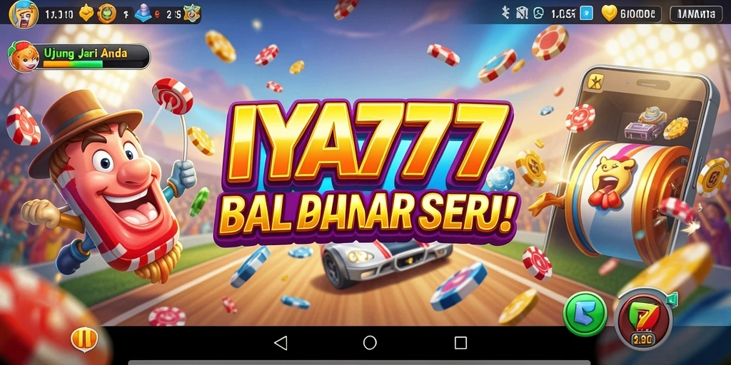 Tampilan gameplay IYA777 yang mendebarkan saat mobil melaju kencang di lintasan.