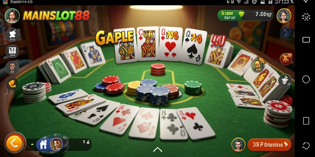 Tampilan gameplay seru dari permainan Gaple di MAINSLOT88.