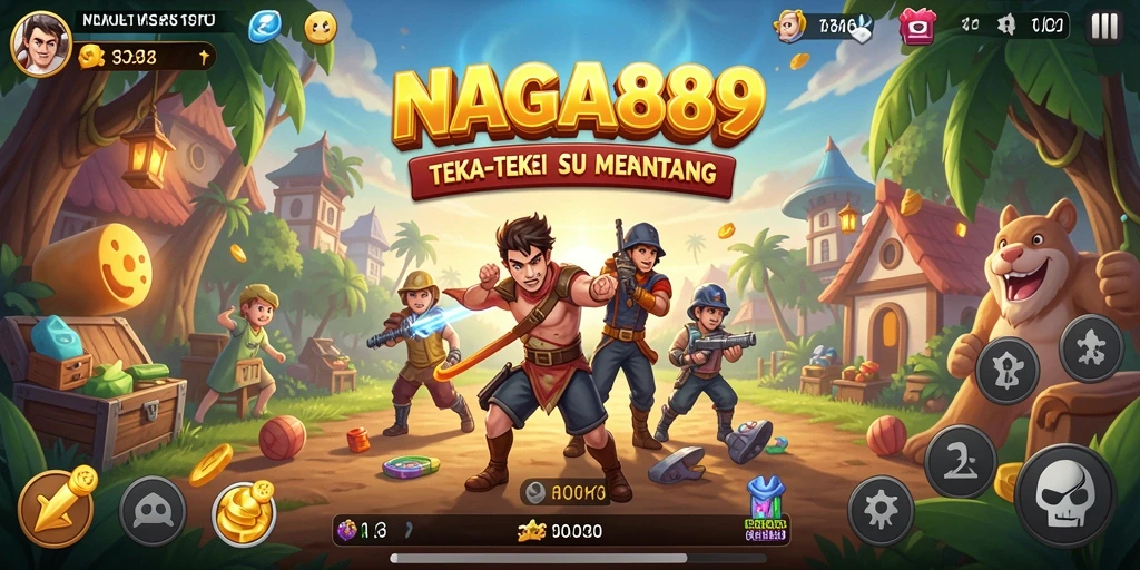 Tampilan gameplay NAGA889 yang penuh warna dan menarik.