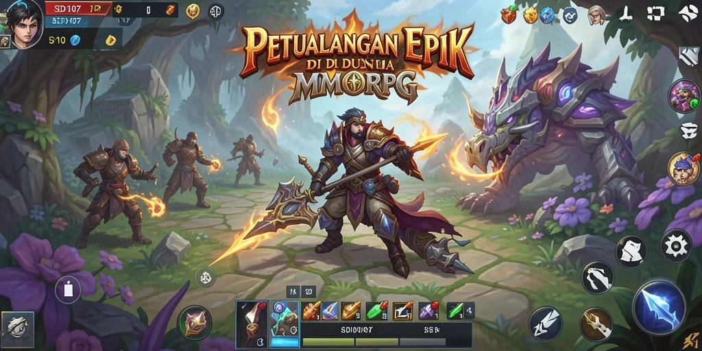 Screenshot gameplay SD107 yang menunjukkan pertarungan epik antara pemain.