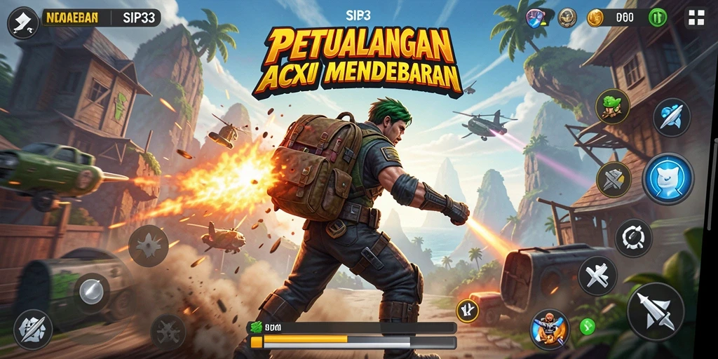Screenshot SIP33 menampilkan aksi pertempuran yang seru dan mendebarkan.