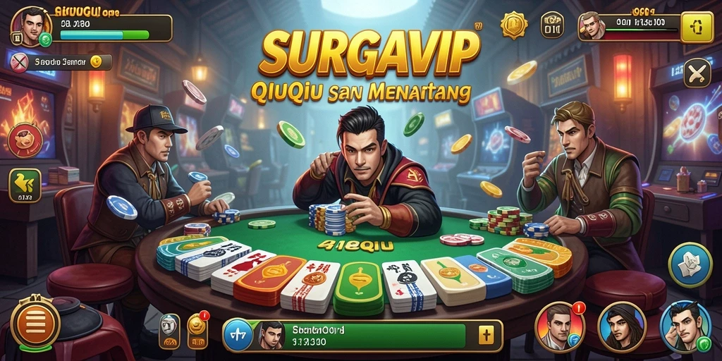 Screenshot gameplay SURGAVIP menunjukkan aksi seru QiuQiu.