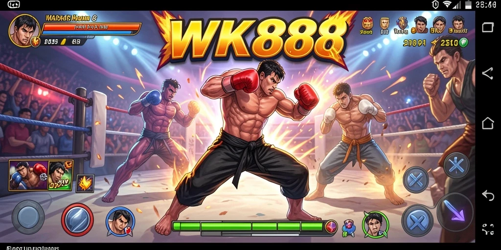 Tampilan seru dari gameplay Fighting di WK888.